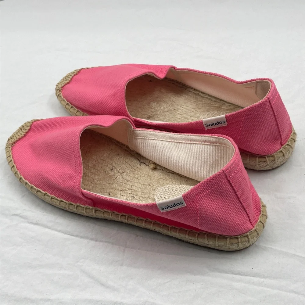 NEW! Soludos The Original Dali Espadrilles In Bubblegum Pink Canvas. 7-7.5